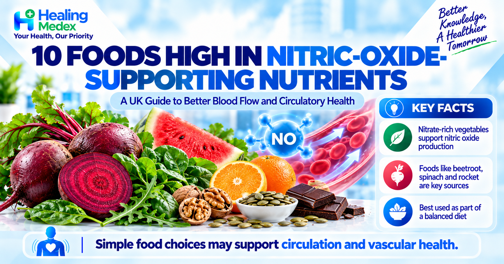 10 Foods High in Nitric-Oxide-Supporting Nutrients: A UK Guide to Better Blood Flow and Circulatory Health