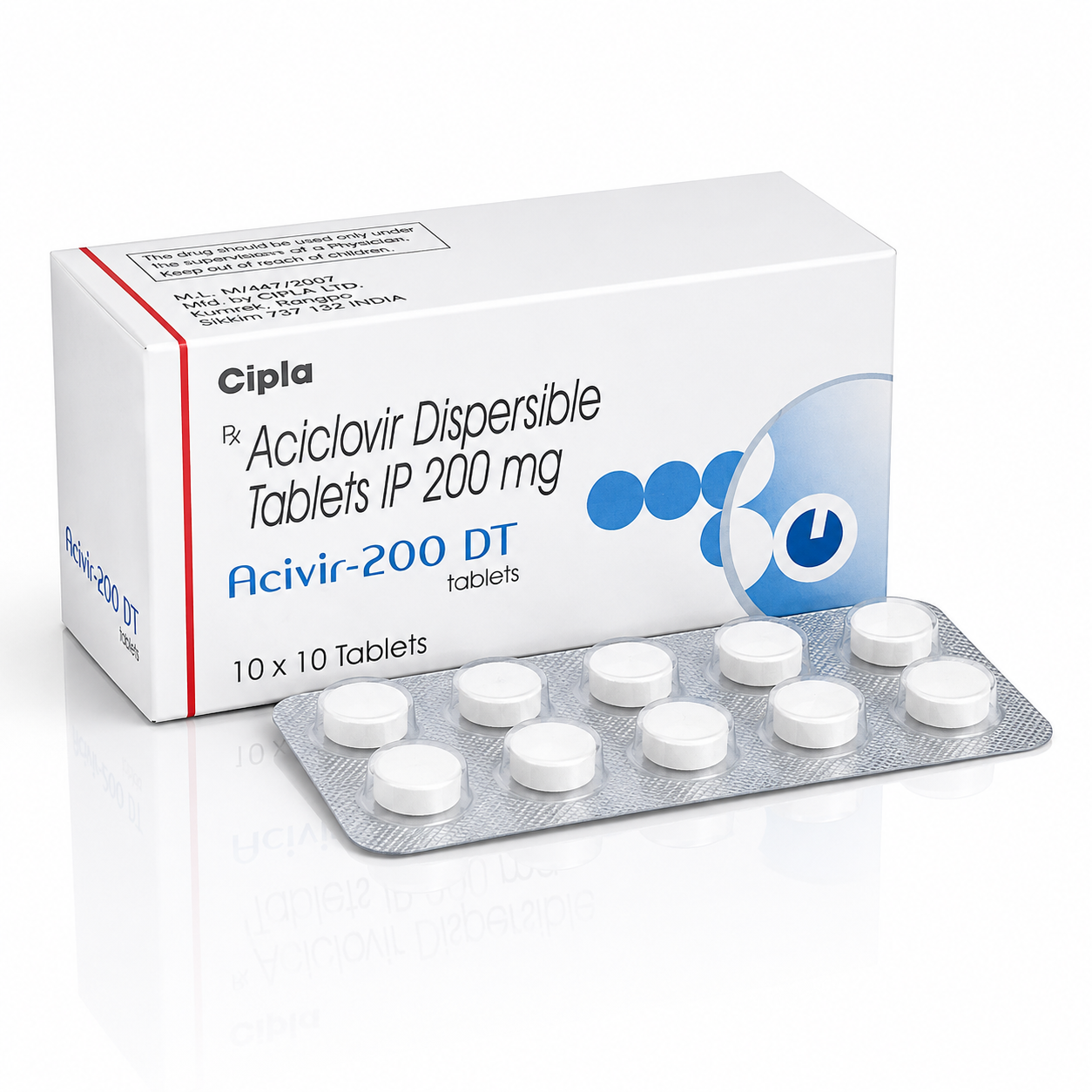 Acivir DT 200 MG Tablet
