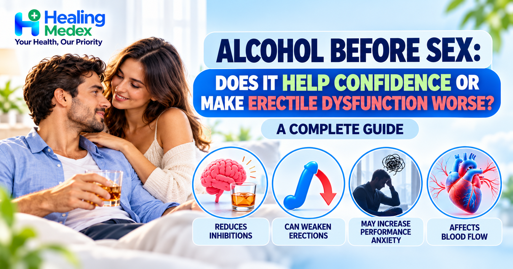 Alcohol Before Sex: Does It Help Confidence or Make Erectile Dysfunction Worse?