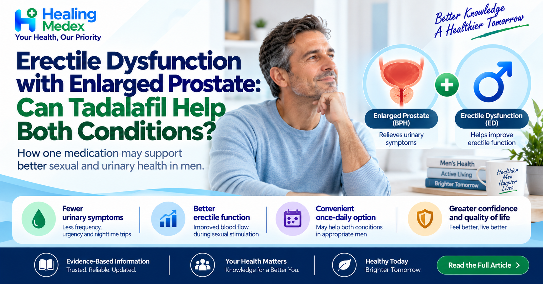 Erectile Dysfunction With Enlarged Prostate: Can Tadalafil Help Both Conditions?