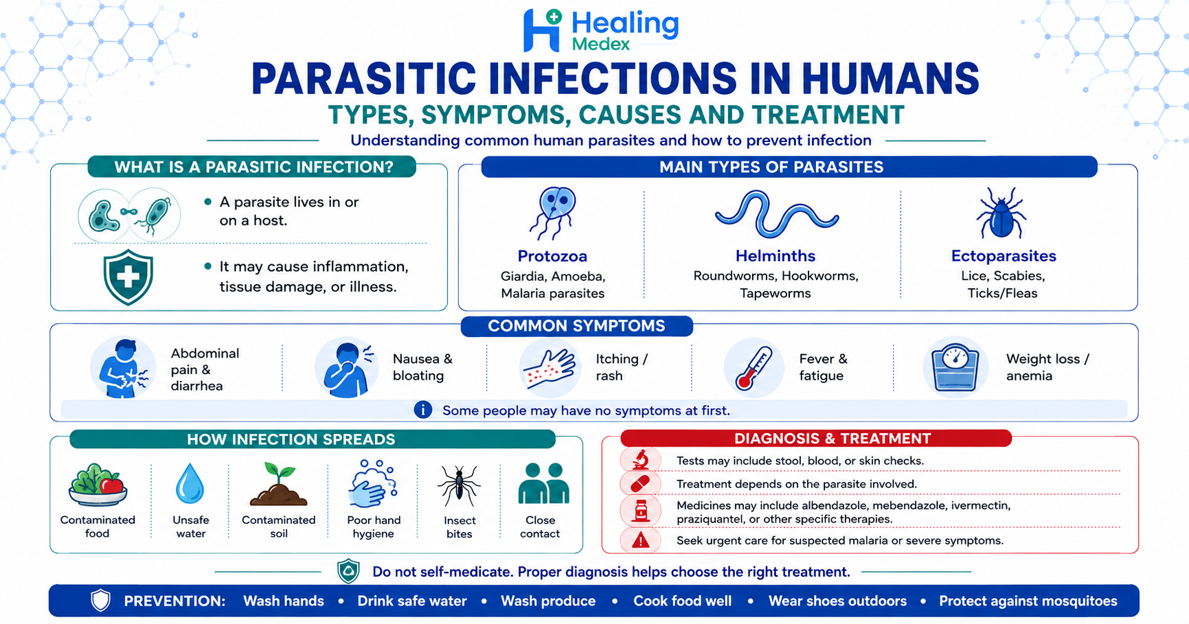 Parasitic Infections in Humans: Types, Symptoms, Causes and Treatment